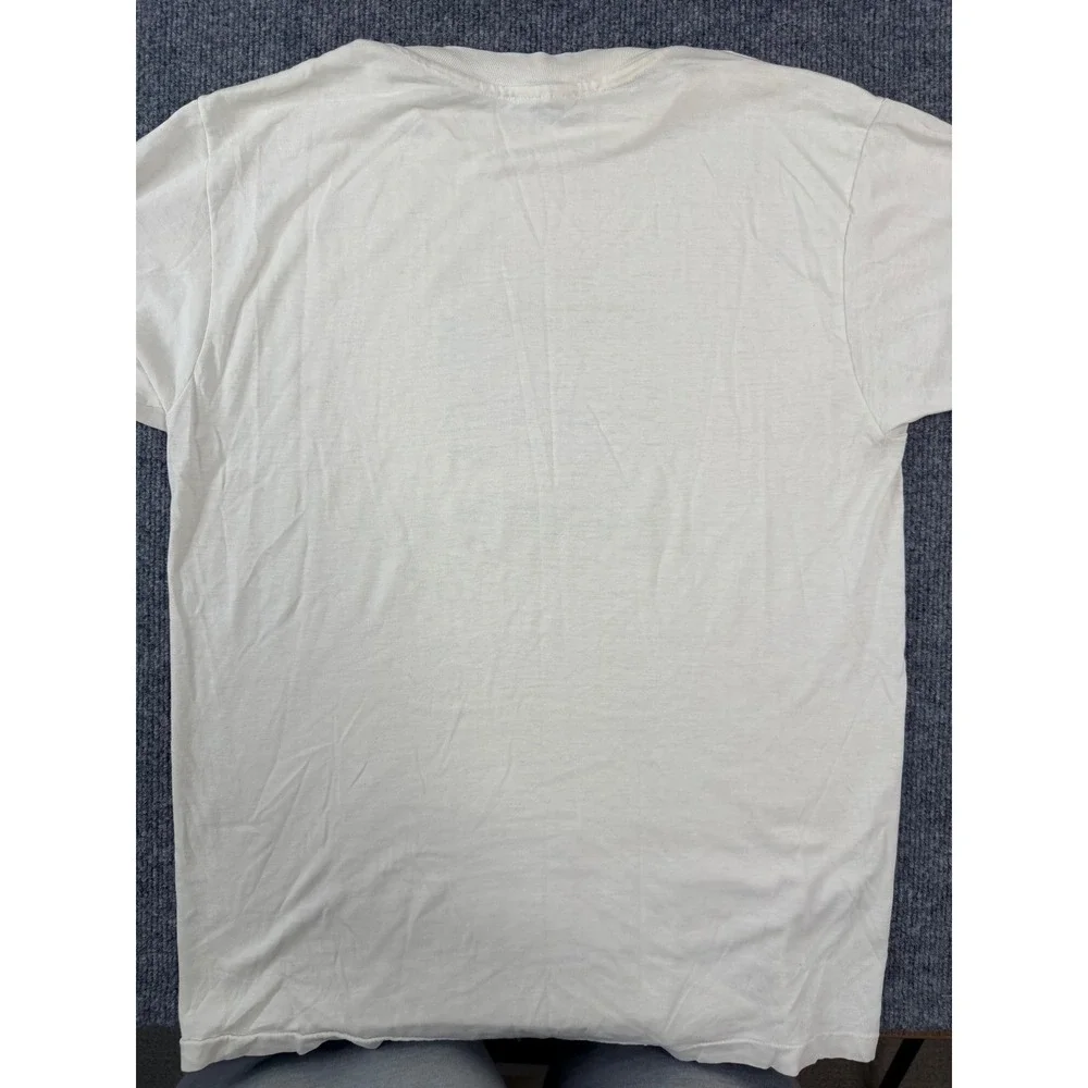 Vintage 90s Hanes Swim A Lap T Shirt Mens‎ L White USA Made Graphic Tee